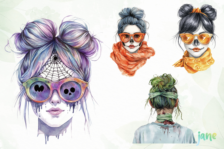 Halloween Messy Bun