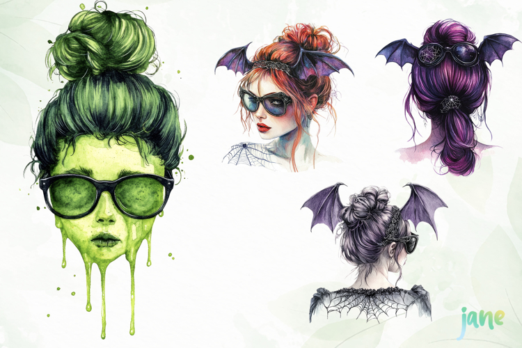 Messy Bun Clipart Image 8