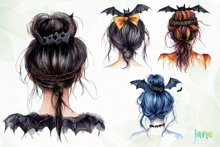 Messy Bun Clipart Image 4