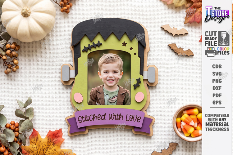 Halloween Mini Photo Frame Laser Cut | Monster Laser | CNC
