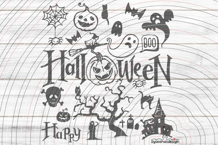 Halloween Mix Cutting file SVG DXF