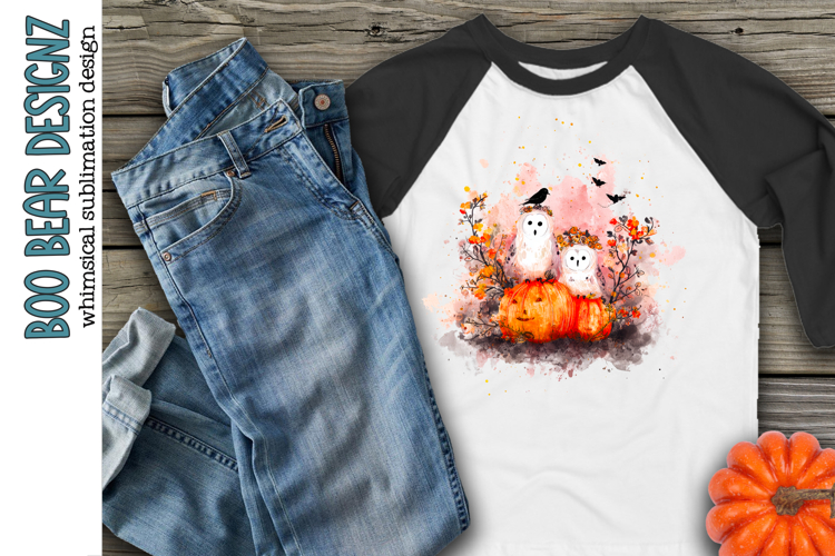 Watercolor Halloween Ghost Clipart