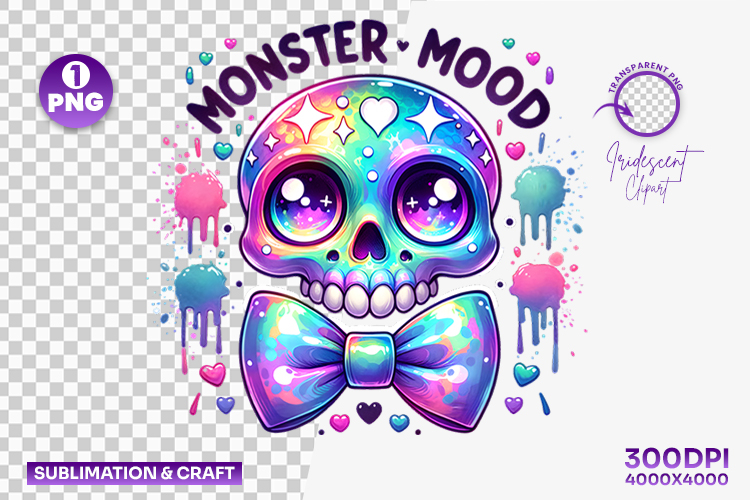 Halloween Monster Mood Cute Ghost Clipart PNG Sublimation