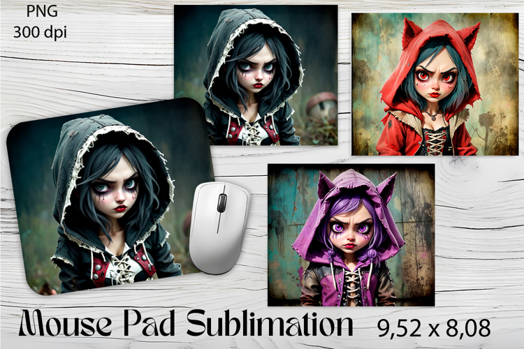 Little GIRL grunge style Mouse Pad Sublimation png