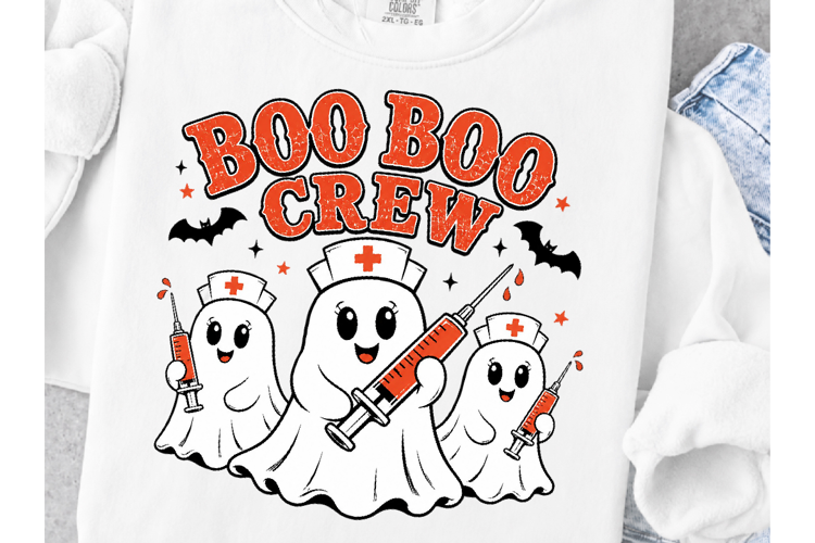 Halloween Nurse Boo Boo Crew Png, Funny Nurse Png