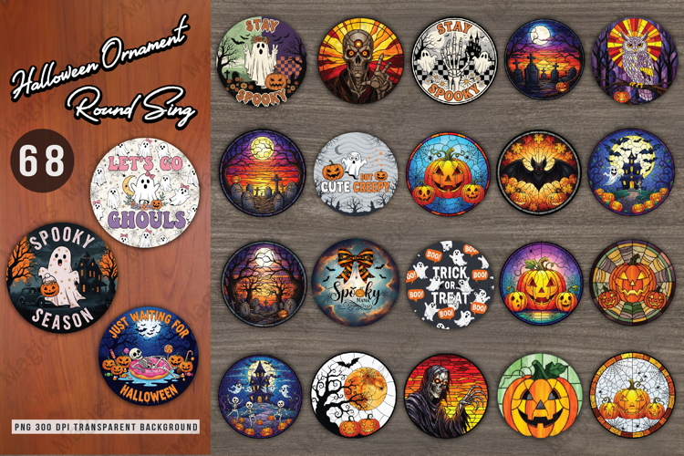 Halloween Ornament Round Sing Bundle