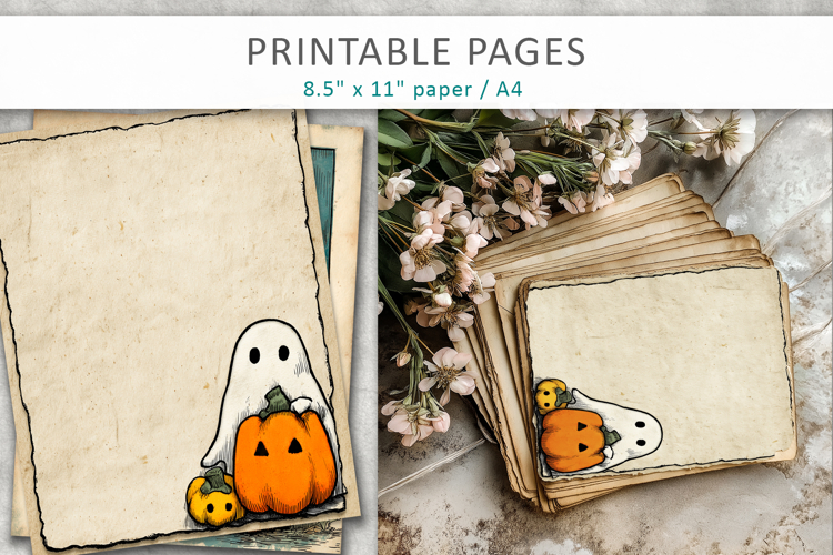 halloween junk journal, halloween scrapbook paper
