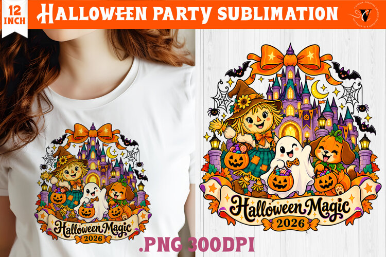 Halloween Party sublimation | Spooky Cute Ghost Pumpkin example image 1