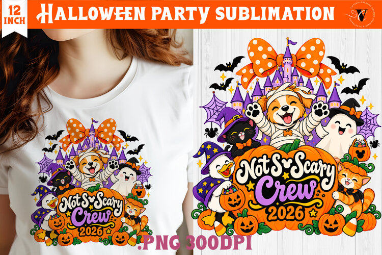 Halloween Party sublimation | Spooky Cute Ghost Pumpkin example image 1