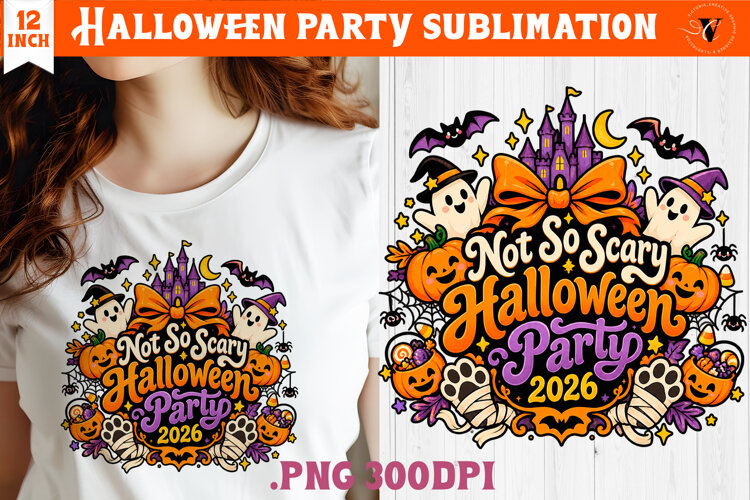 Halloween Party sublimation | Spooky Cute Ghost Pumpkin example image 1