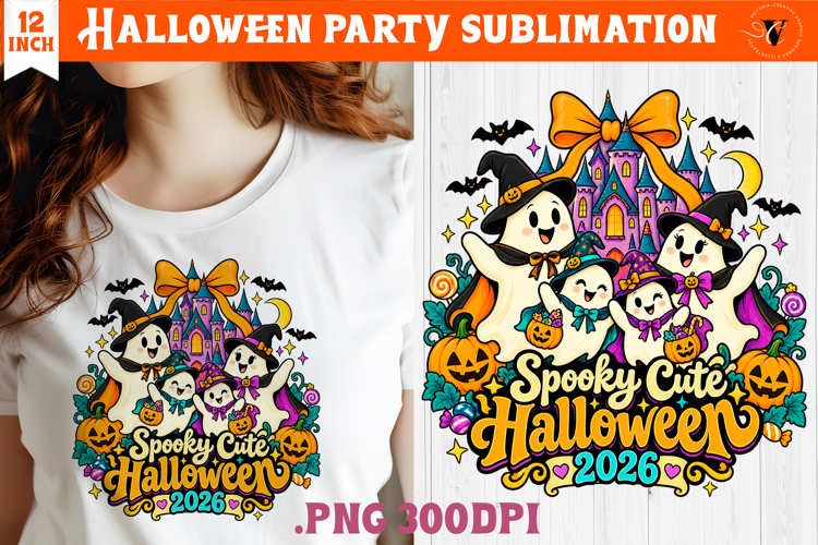 Halloween Party sublimation | Spooky Cute Ghost Pumpkin
