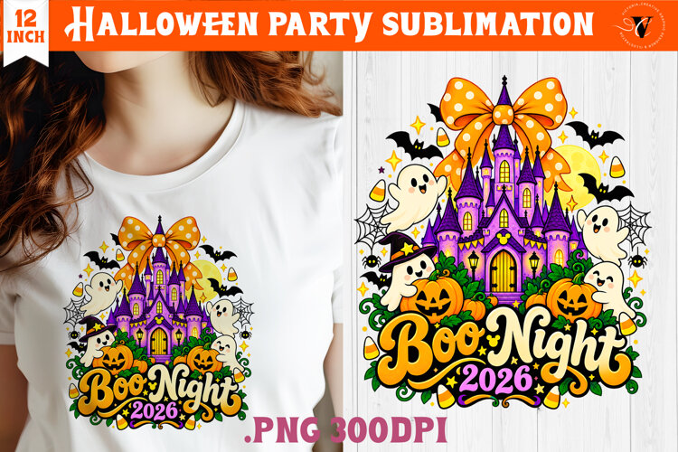 Halloween Party sublimation | Spooky Cute Ghost Pumpkin example image 1