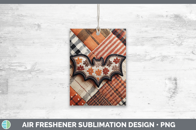 Bats Halloween Patchwork Air Freshener Sublimation Design