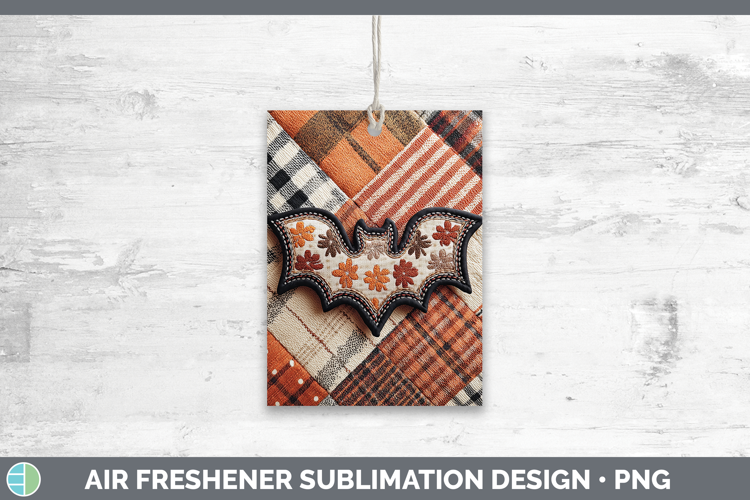 Bats Halloween Patchwork Air Freshener Sublimation Design