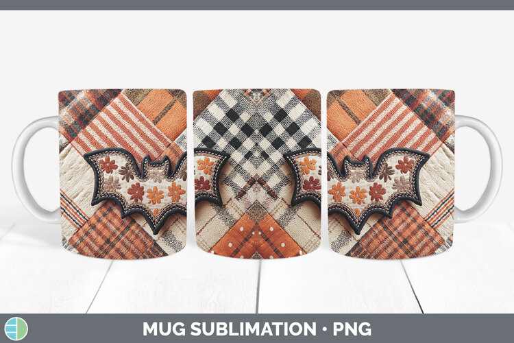 GorgeousHalloween Patchwork Mug Wrap design.