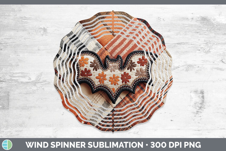 GorgeousHalloween Patchwork Wind Spinner design.