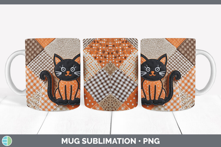 GorgeousHalloween Patchwork Mug Wrap design.