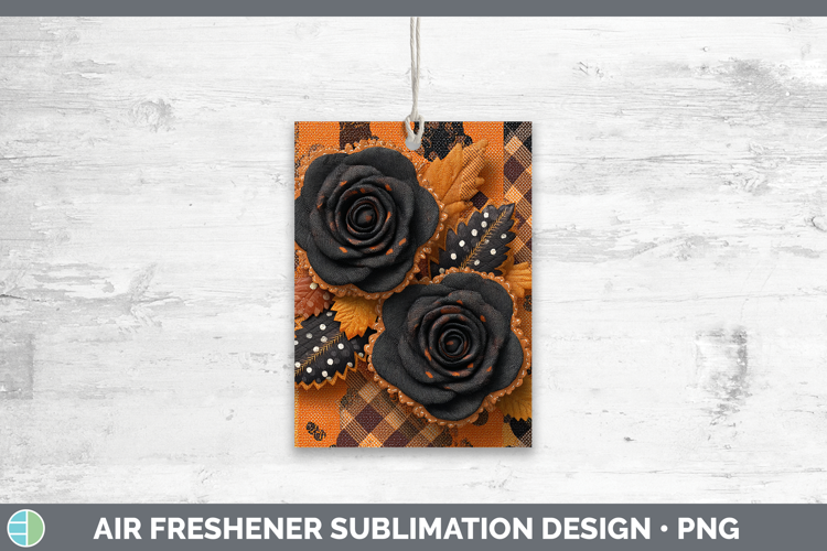 Black Roses Halloween Patchwork Air Freshener Sublimation De