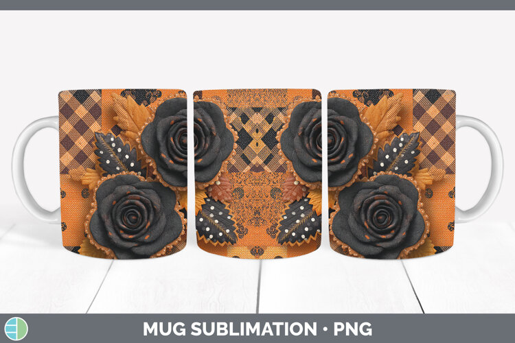 GorgeousHalloween Patchwork Mug Wrap design.