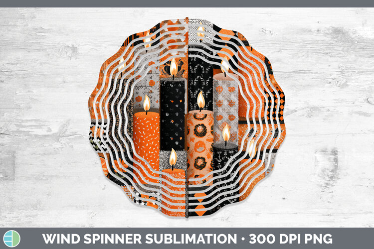 GorgeousHalloween Patchwork Wind Spinner design.