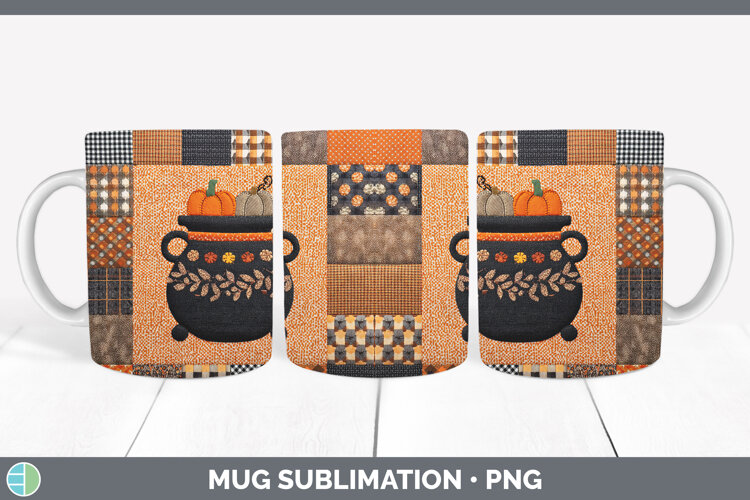 GorgeousHalloween Patchwork Mug Wrap design.