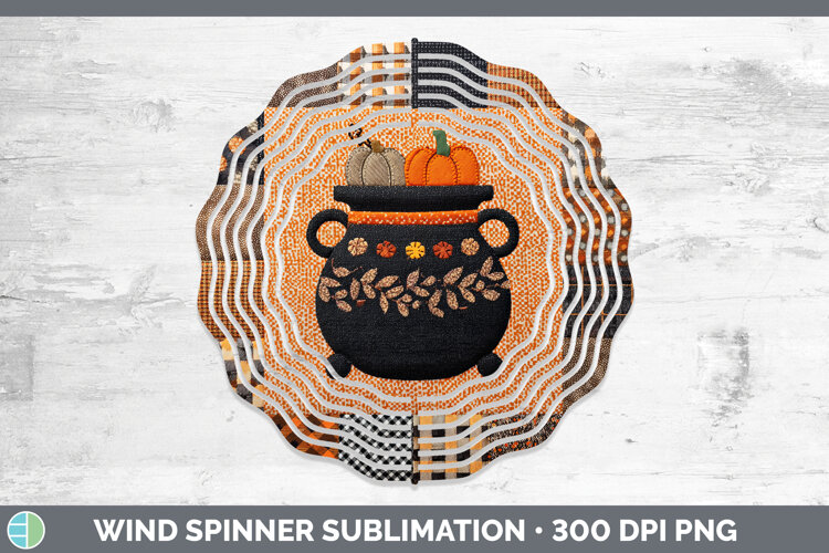GorgeousHalloween Patchwork Wind Spinner design.