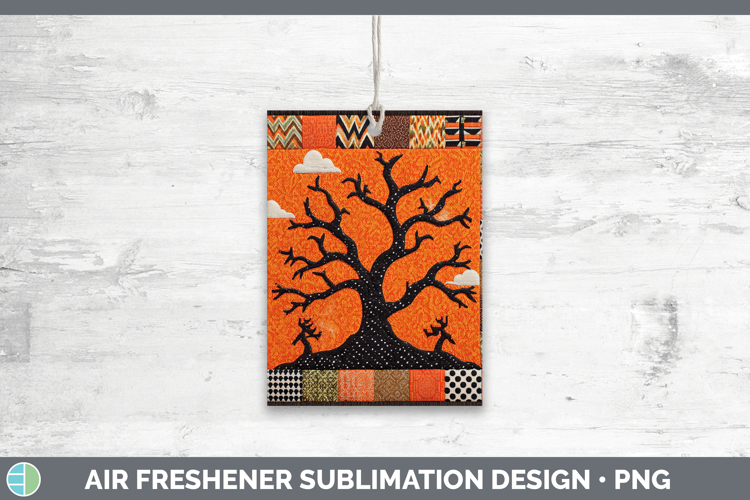 Dead Trees Halloween Patchwork Air Freshener Sublimation Des