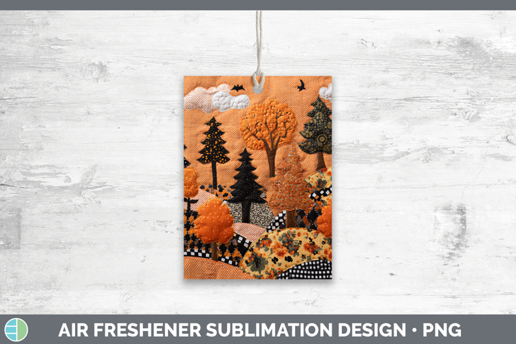 Forest Halloween Patchwork Air Freshener Sublimation Design