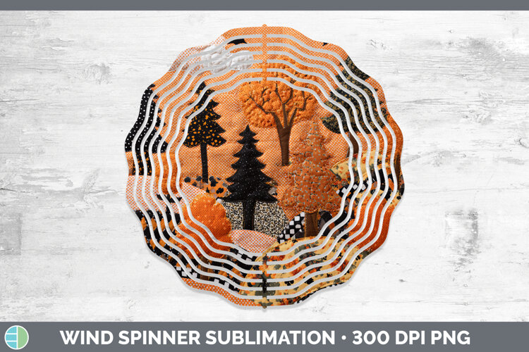 GorgeousHalloween Patchwork Wind Spinner design.