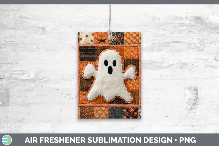 Ghost Halloween Patchwork Air Freshener Sublimation Design