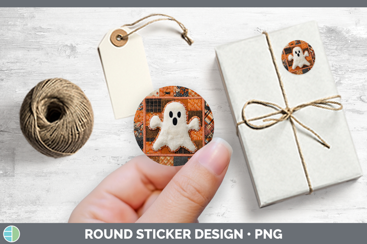 Ghost Halloween Patchwork Stickers Design
