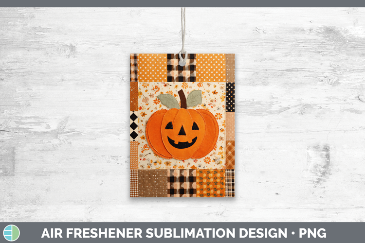 Jack O Lantern Halloween Patchwork Air Freshener Sublimation
