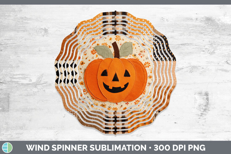 GorgeousHalloween Patchwork Wind Spinner design.