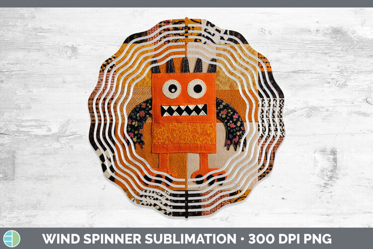 GorgeousHalloween Patchwork Wind Spinner design.