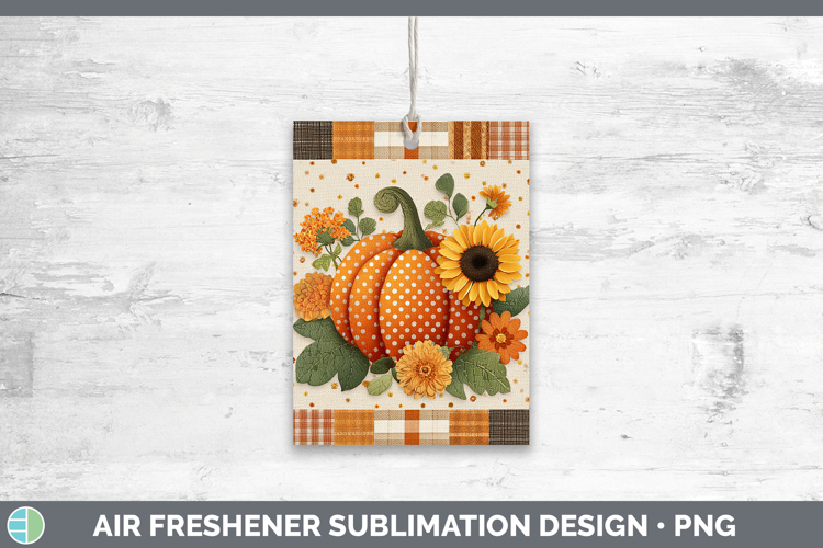 Pumpkin Halloween Patchwork Air Freshener Sublimation Design