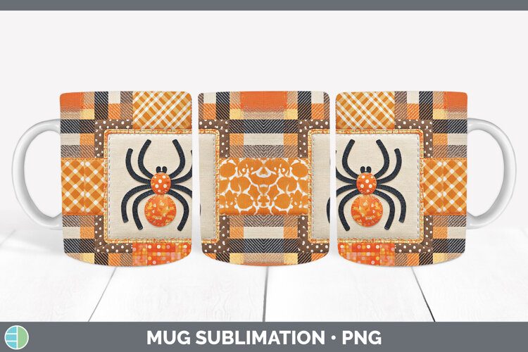 GorgeousHalloween Patchwork Mug Wrap design.