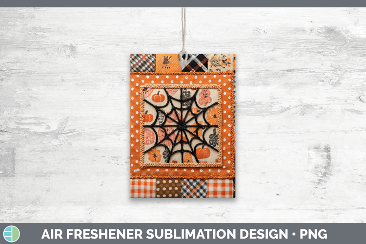 Spiderweb Halloween Patchwork Air Freshener Sublimation Desi