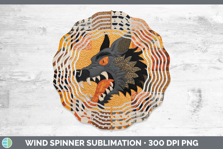 GorgeousHalloween Patchwork Wind Spinner design.