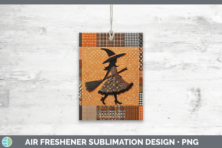Witch Halloween Patchwork Air Freshener Sublimation Design