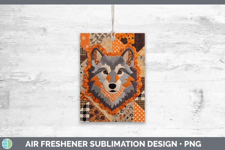 Wolf Halloween Patchwork Air Freshener Sublimation Design