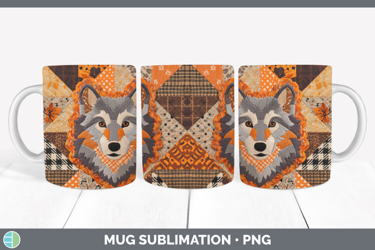 GorgeousHalloween Patchwork Mug Wrap design.