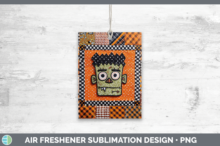 Zombie Halloween Patchwork Air Freshener Sublimation Design