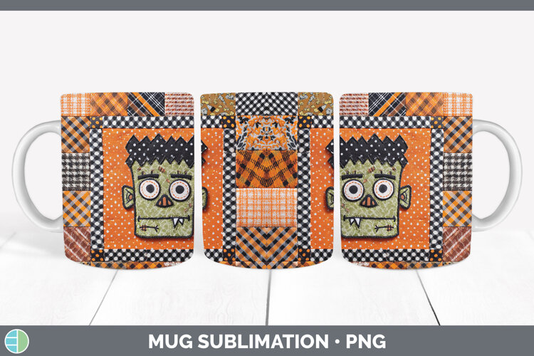 GorgeousHalloween Patchwork Mug Wrap design.