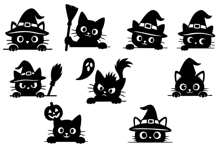 Peeking Cat Svg Image 15