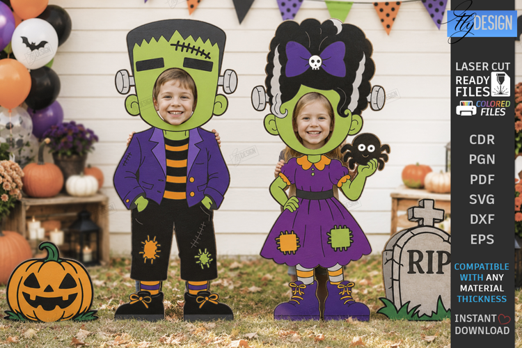 Halloween Photo Board Character Laser Cut | Face in Hole