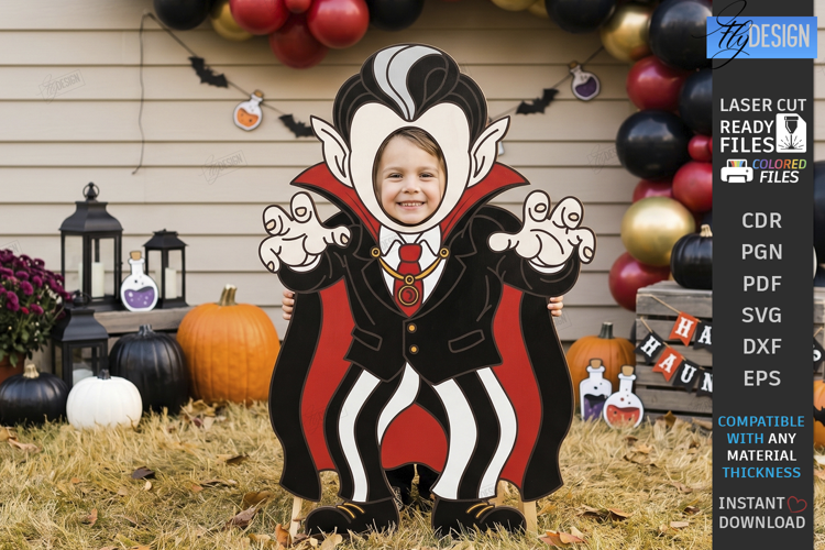 Halloween Photo Board Character Laser Cut | Face in Hole
