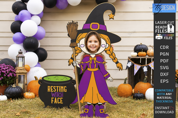 Halloween Photo Board Character Laser Cut | Face in Hole
