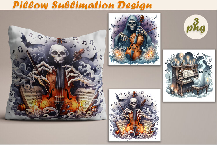 Fany Halloween Patchwork animal| Pillow Sublimation Design example image 1