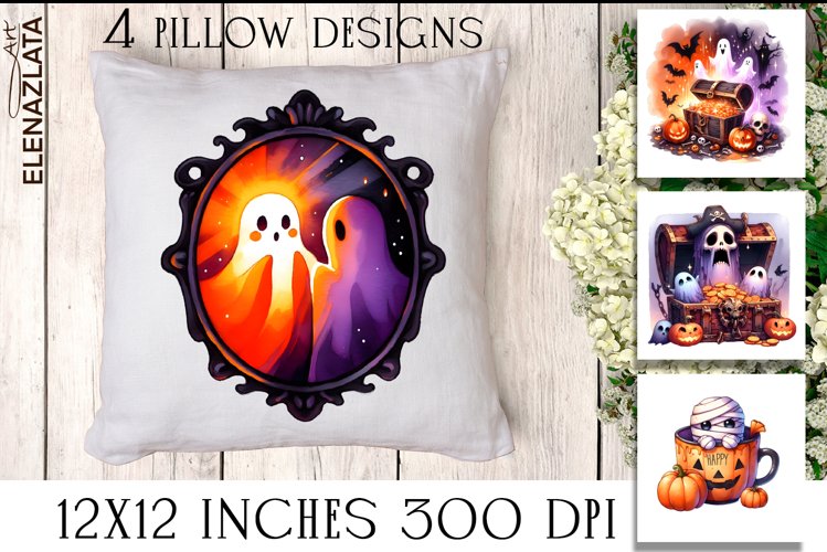 Cute Halloween GHOST | Pillow Sublimation
