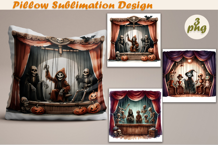 Crazy Halloween | Pillow Sublimation Design